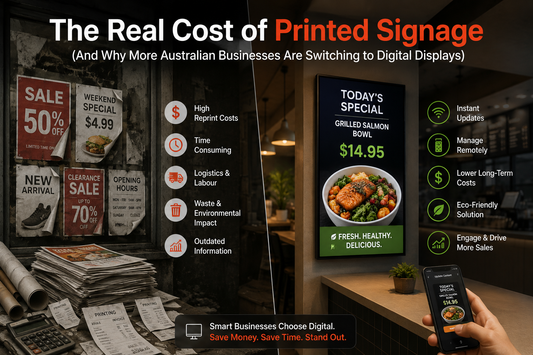 The Real Cost of Printed Signage (And Why More Australian Businesses Are Switching to Digital Displays)