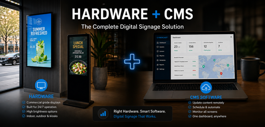 Digital Signage Hardware vs CMS: What You're Actually Buying (And Why It's Two Decisions, Not One)