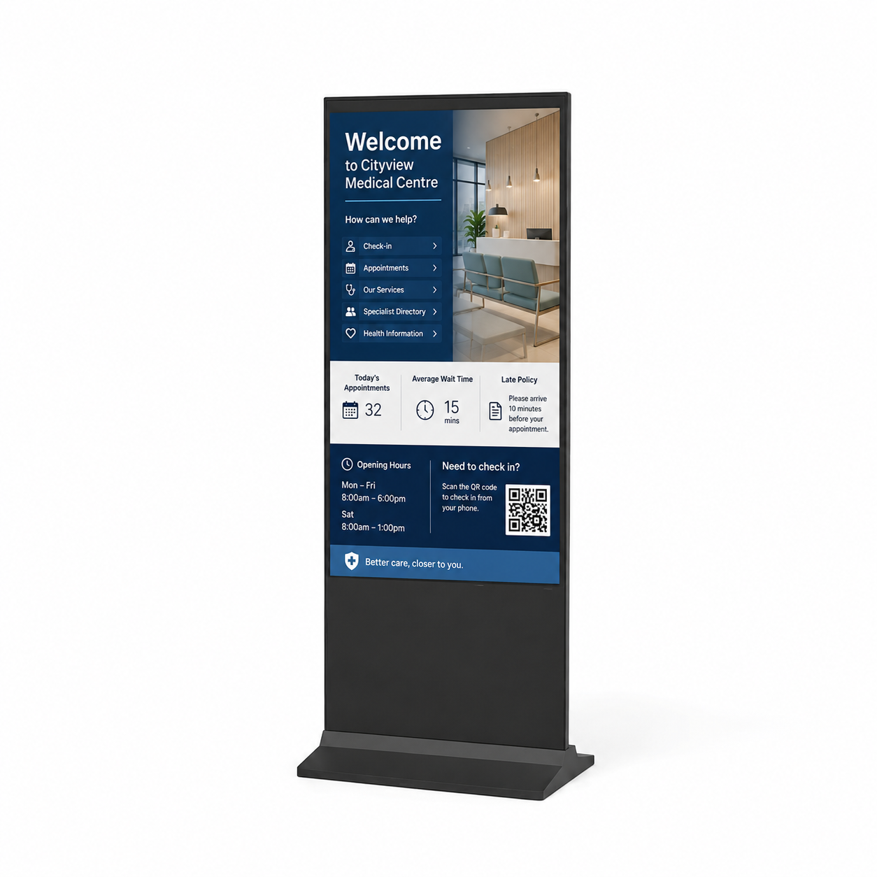 55” 4K Freestanding Non-Touch Display